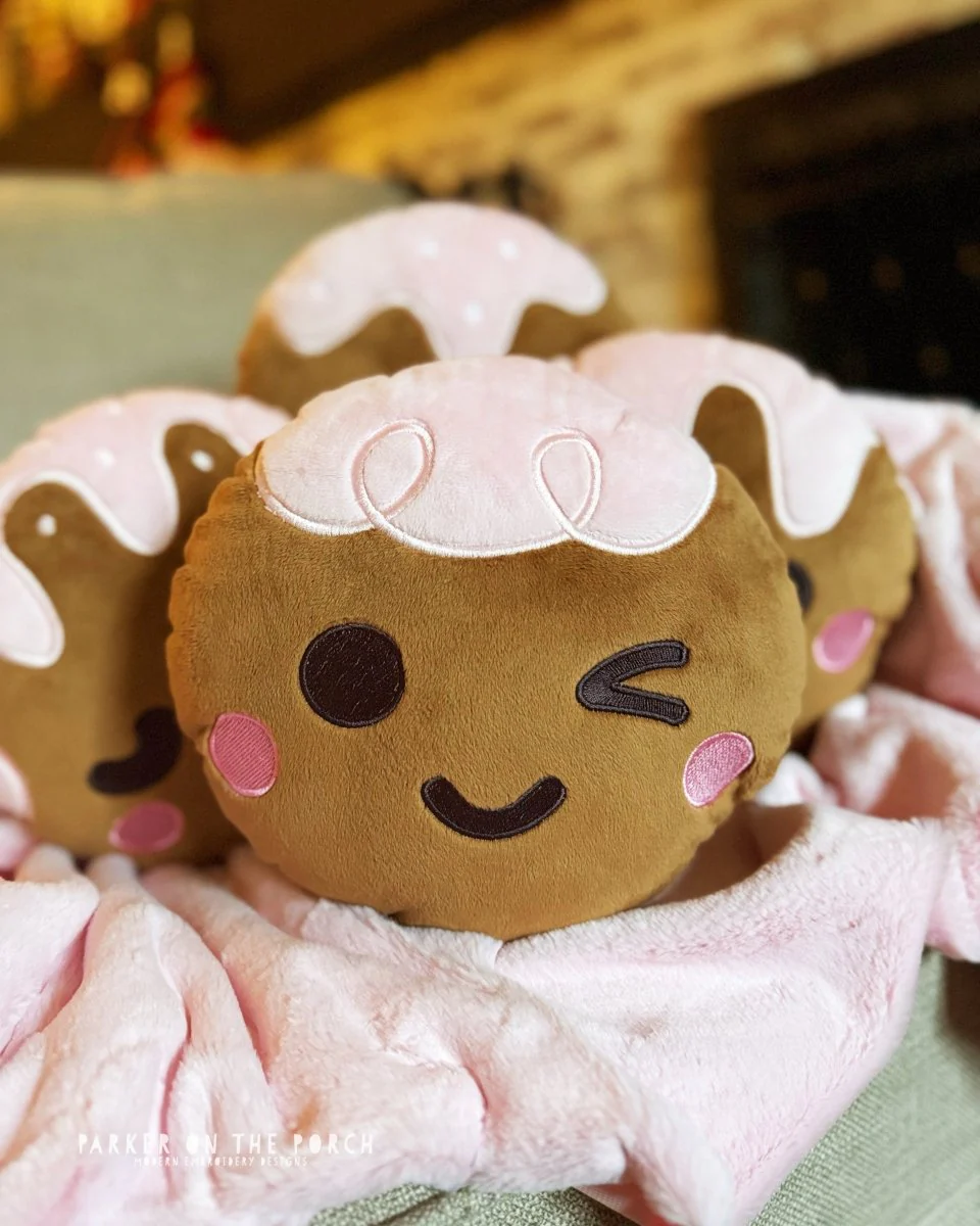 Digital Download- Gingerbread Pillows Stuffie- Face 1