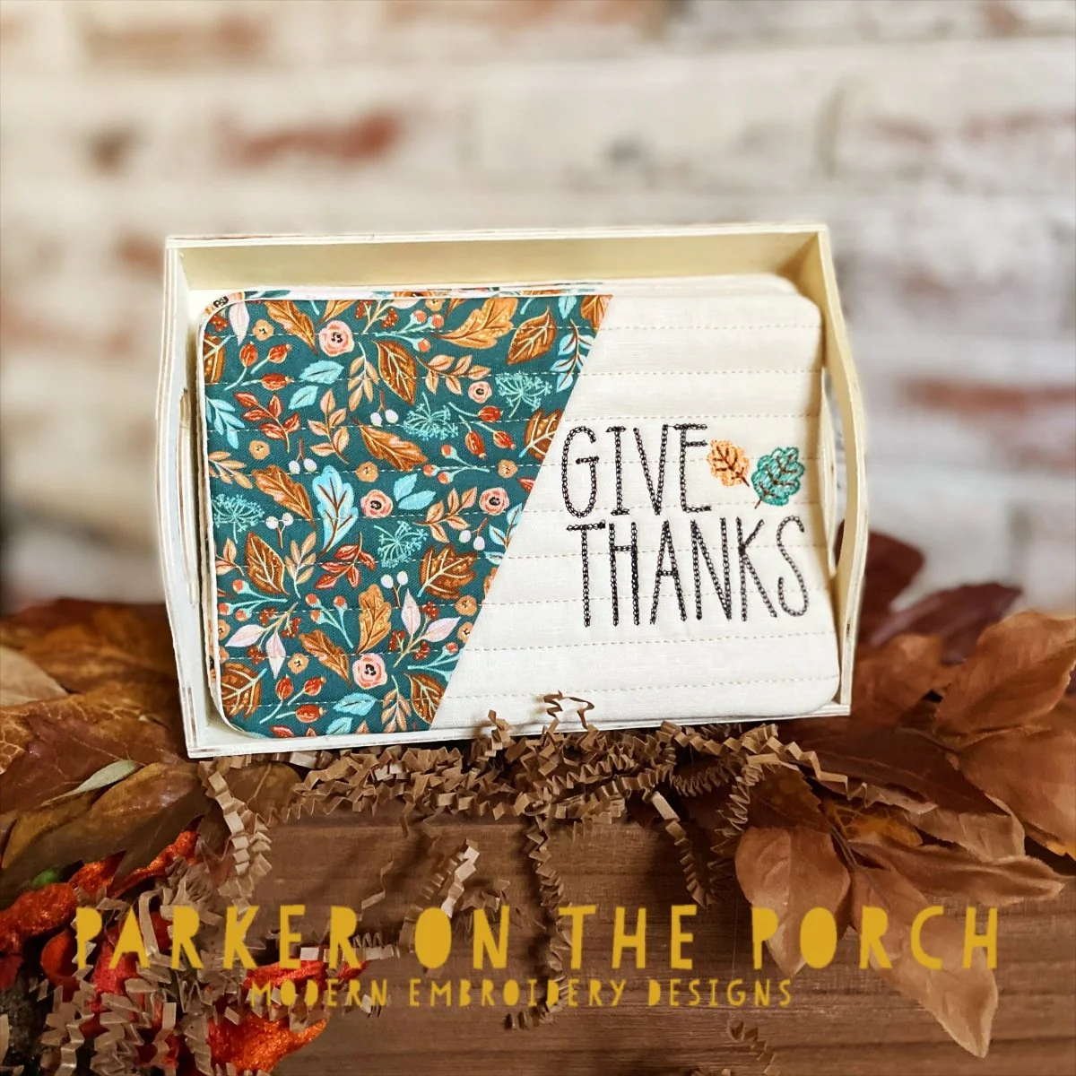 Digital Download - Give Thanks Collection - Give Thanks - Mug Rug