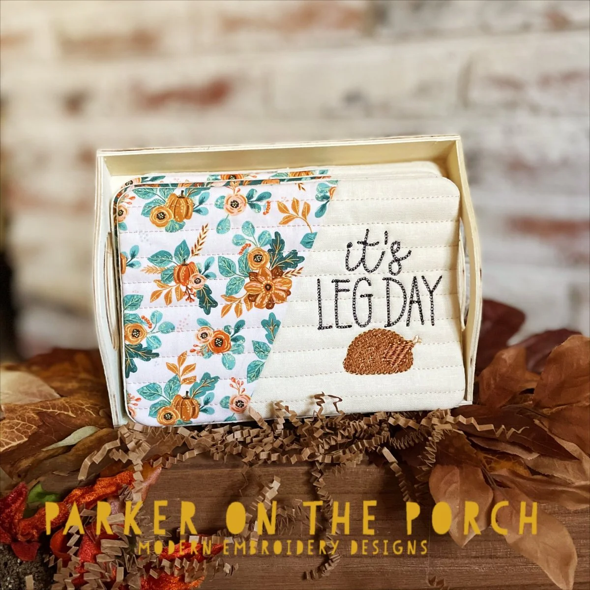 Digital Download - Give Thanks Collection - It's Leg Day - Mug Rug