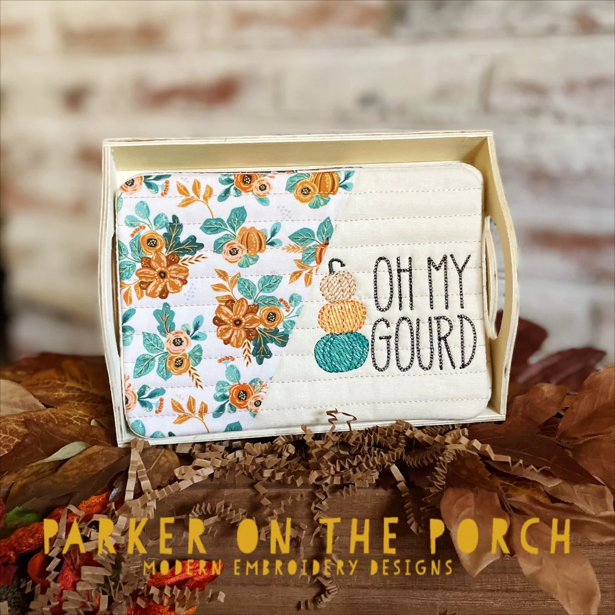Digital Download - Give Thanks Collection - Oh my Gourd - Mug Rug