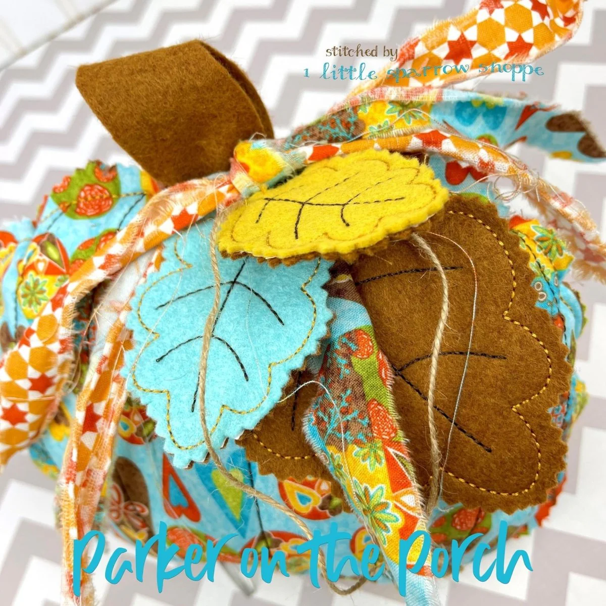 Digital Download- Give Thanks Collection- Shabby Pumpkin Stuffie - Image 6