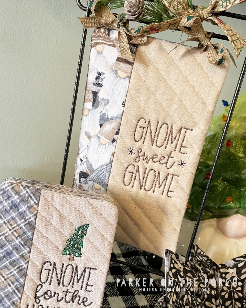 Digital Download - Gnome Sweet Gnome Collection- Gnome Sweet Gnome- Mini Quilt ( Single Stand ) - Image 2