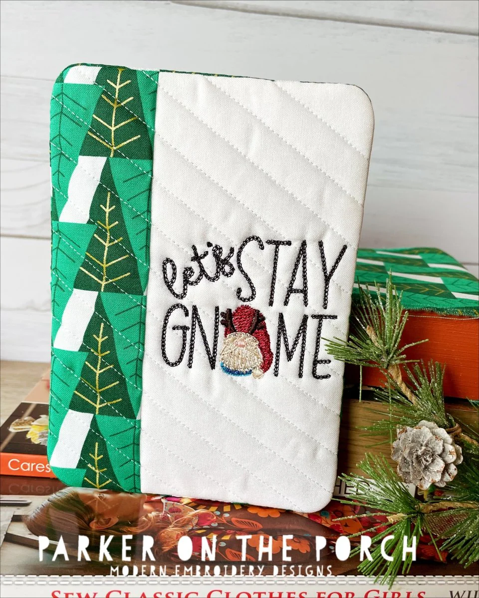 Digital Download - Gnome Sweet Gnome Collection - Mug Rug - Let's Stay Gnome