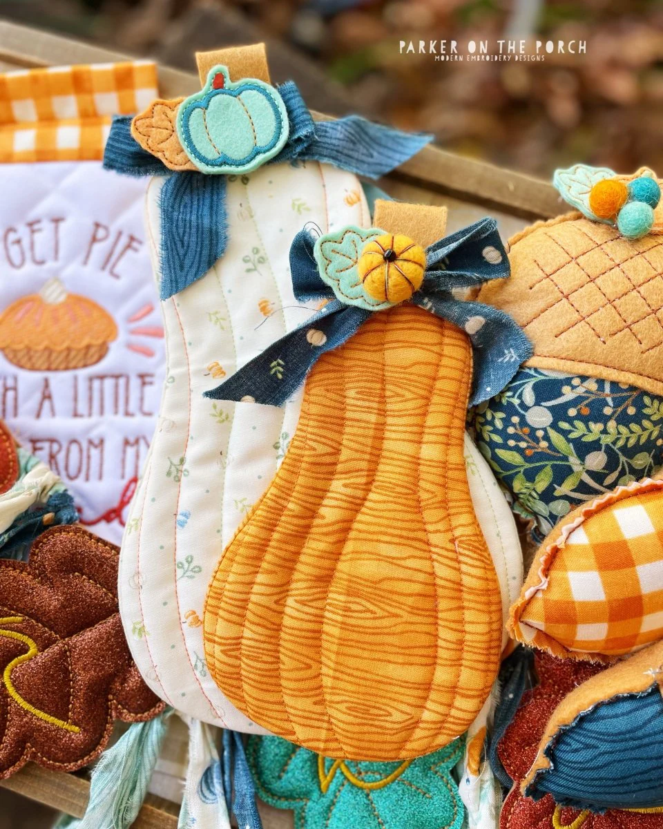 Digital Download - Gourd Mug Rug & Hot Pad set