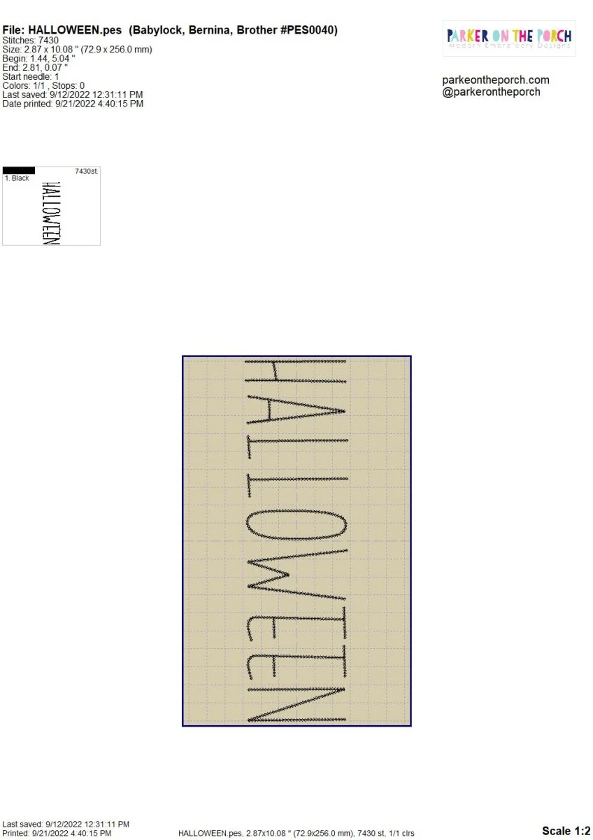 Digital Download- Halloween Lettering Embroidery Fill - Image 10
