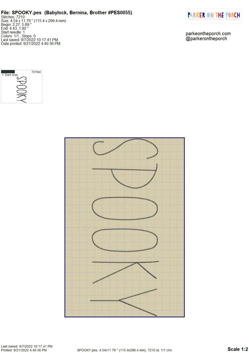 Digital Download- Halloween Lettering Embroidery Fill - Image 23