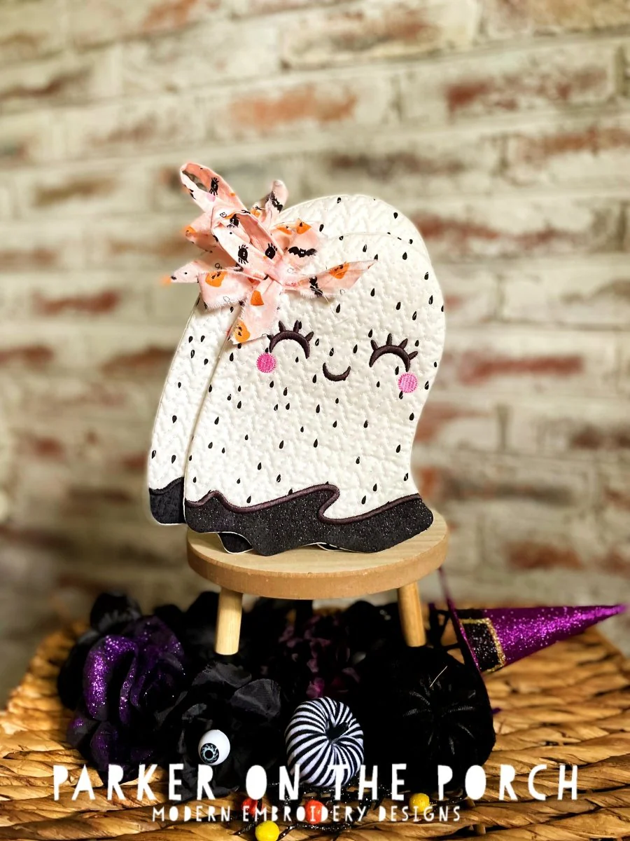 Digital Download - Halloween Vibes Collection- Ghost Mug Rug and Hot Pad Set