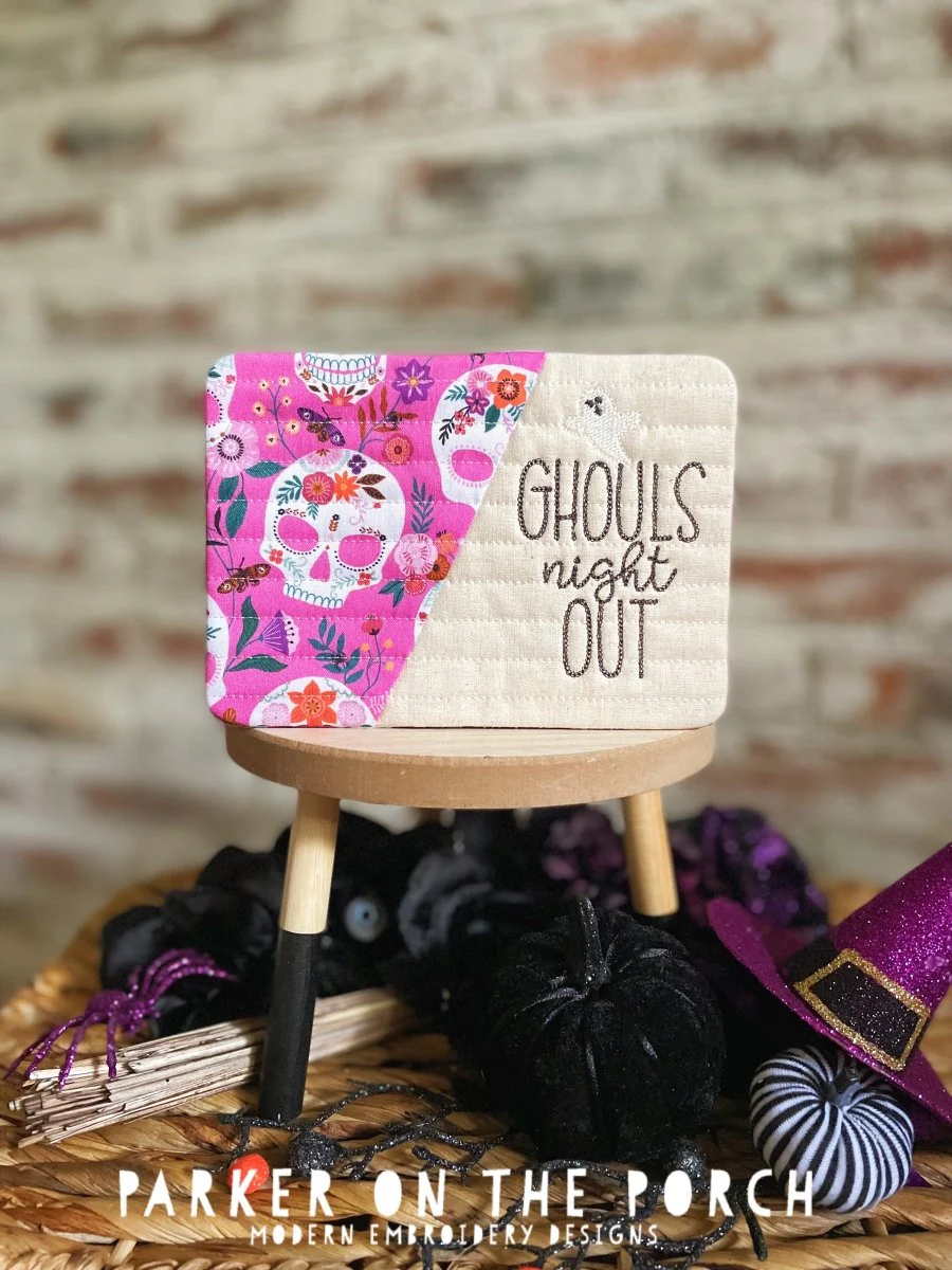 Digital Download - Halloween Vibes Collection - Ghouls Night Out - Mug Rug