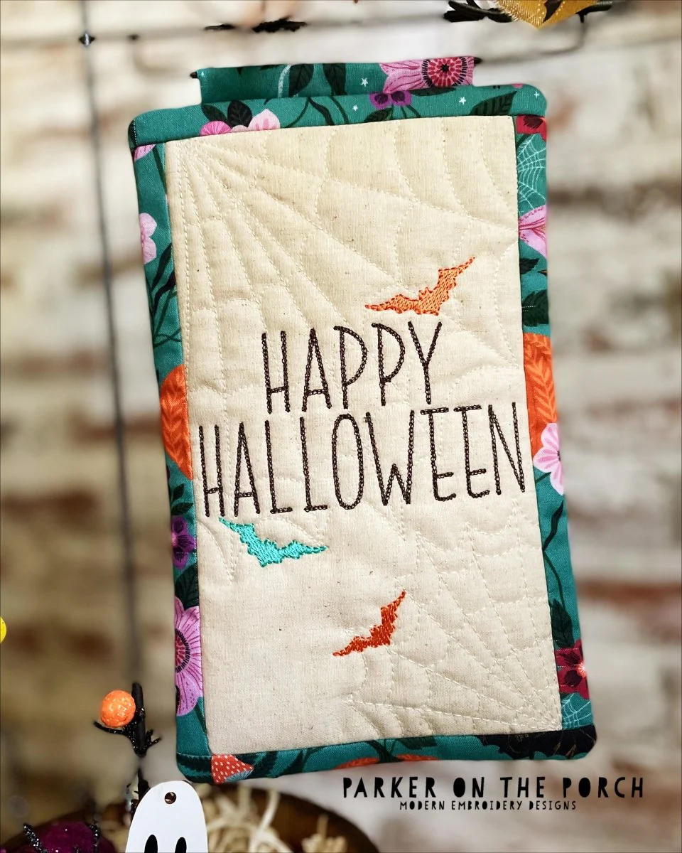 Digital Download - Halloween Vibes Collection- Happy Halloween- Mini Quilt ( Single Stand ) - Image 3