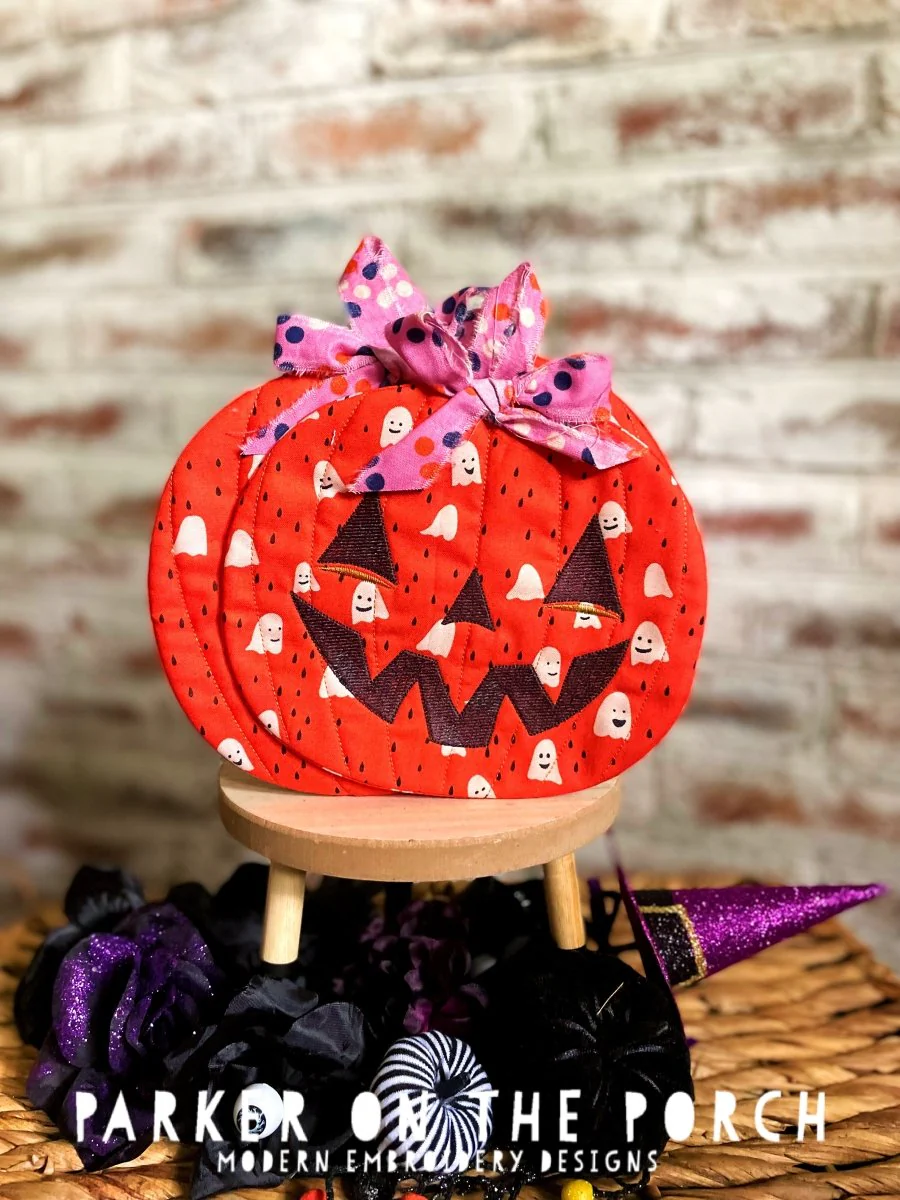 Digital Download - Halloween Vibes Collection- Jack O Lantern all in one Coaster, Mug Rug and Hot Pad Set - Image 3