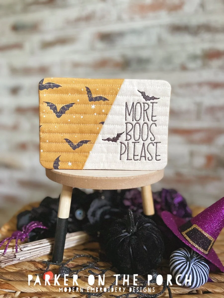 Digital Download - Halloween Vibes Collection - More Boos Please - Mug Rug