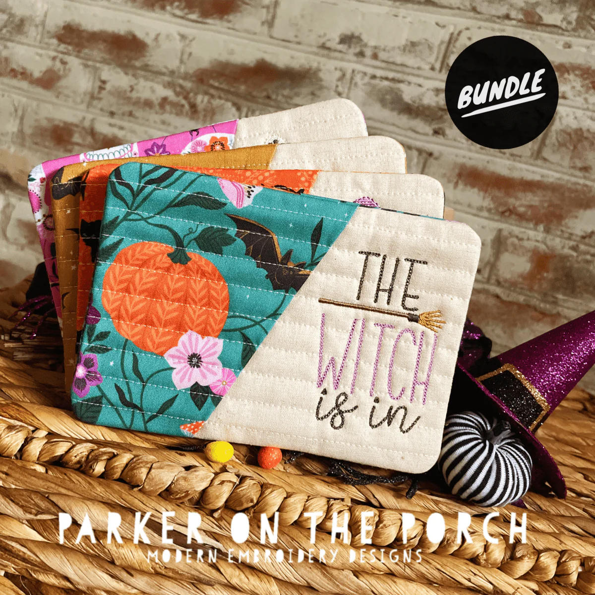Digital Download - Halloween Vibes Collection - Mug Rug BUNDLE
