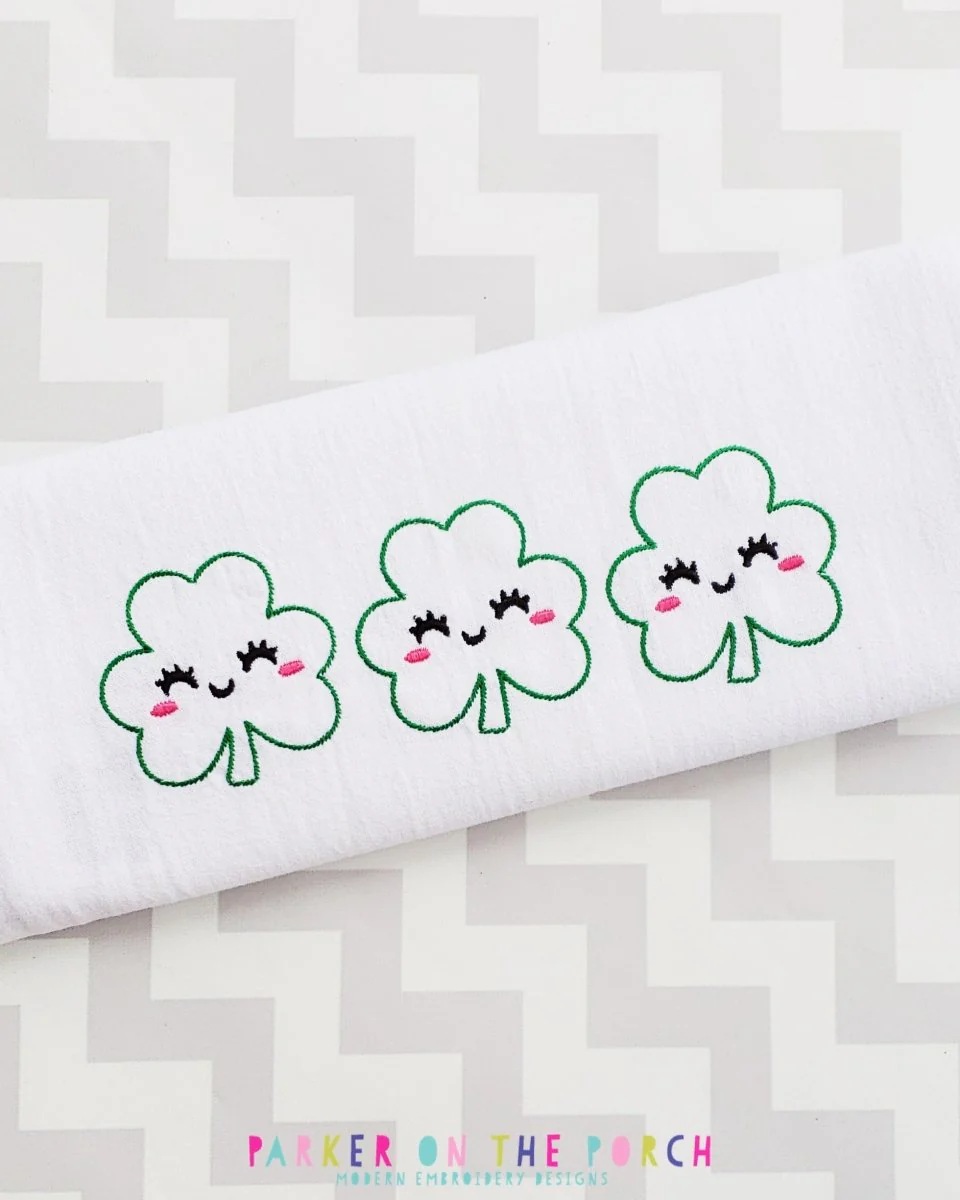 Digital Download- Happy Clover Embroidery Fill Design