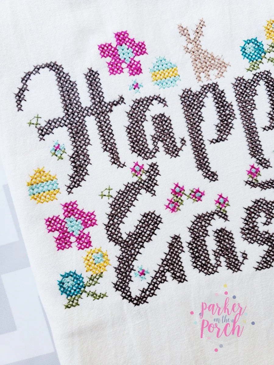 Digital Download- Happy Easter Cross Stitch - Embroidery Fill - Image 2