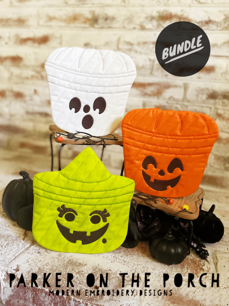 Digital Download- Happy Halloween Pail Mug Rug- BUNDLE