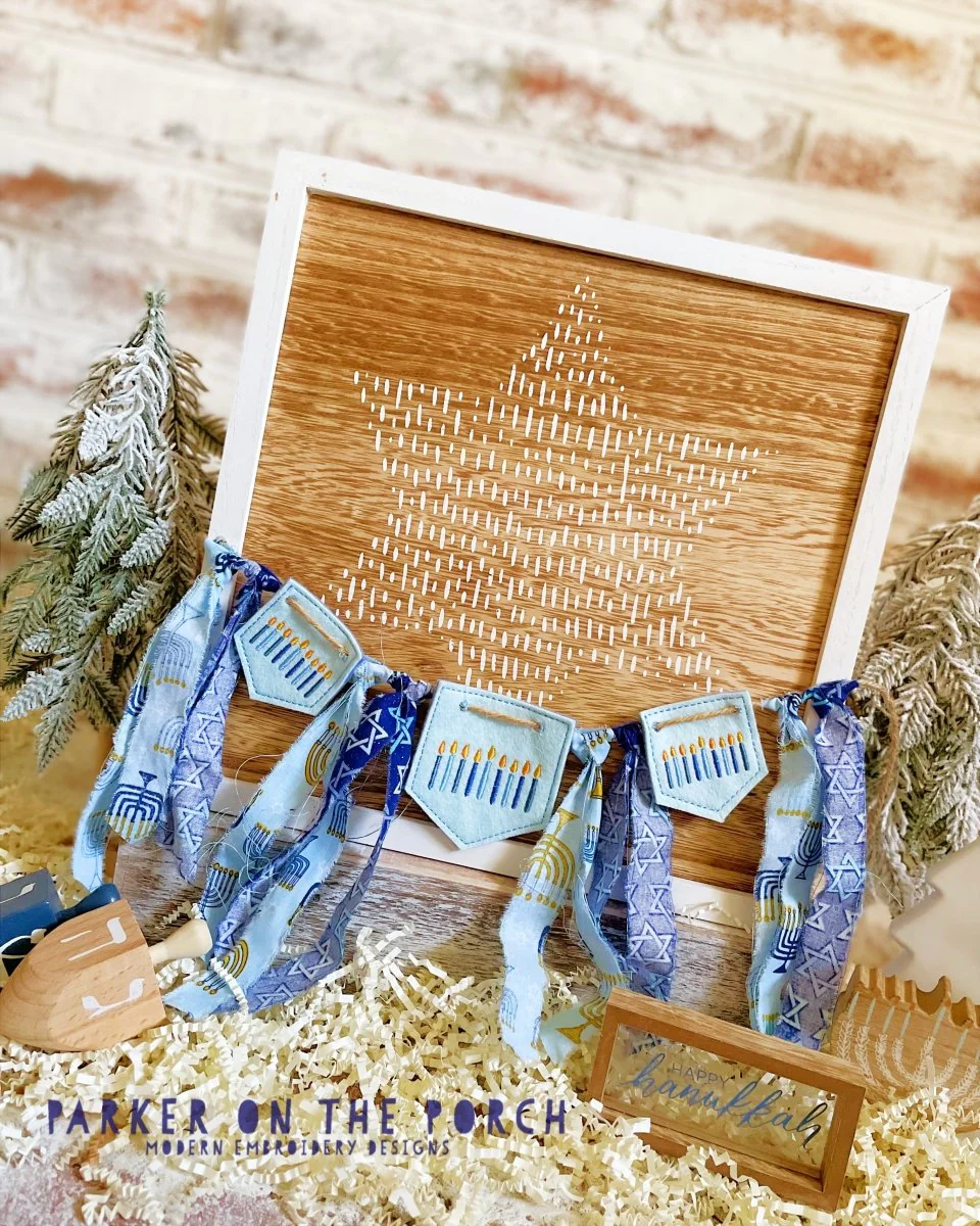 Digital Download- Happy Hanukkah Collection- Bunting Banner Set - Image 2