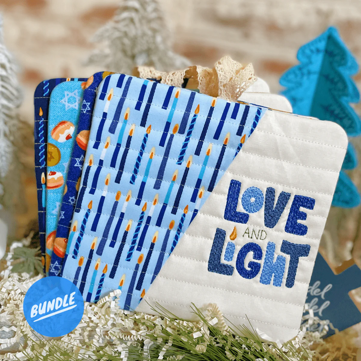 Digital Download - Happy Hanukkah Collection- HOT PAD - BUNDLE