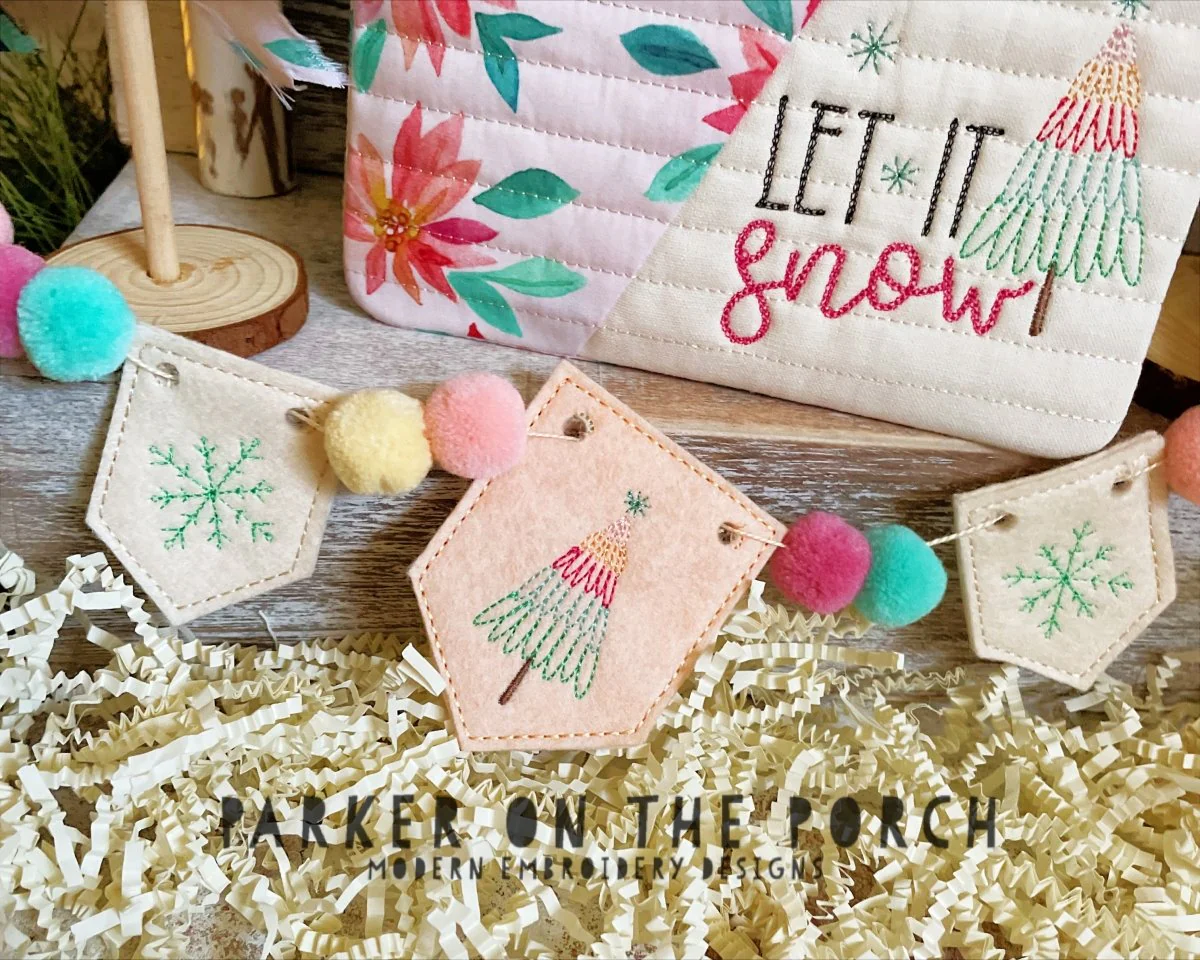 Digital Download- Happy Holidays Collection- Bunting Banner Set - Image 2