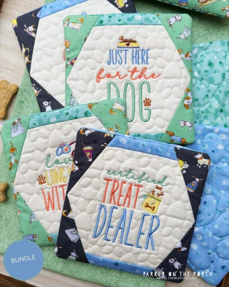 Digital Download - Here for the Dogs Coaster - BUNDLE