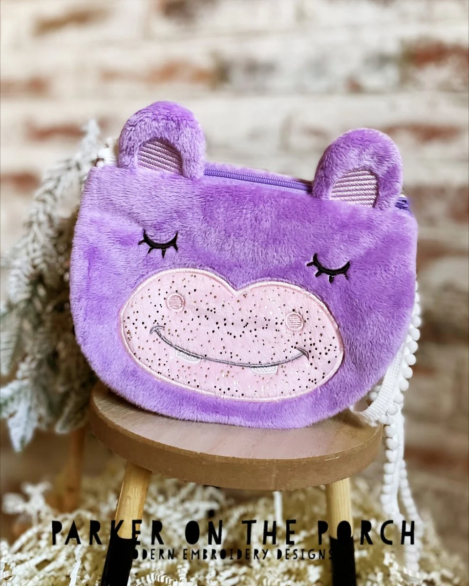 Digital Download- Hippo Top Zip Zipper Bag