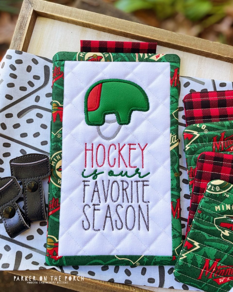 Digital Download - Hockey is our Favorite Season Mini Quilt ( Single Stand ) - Image 2