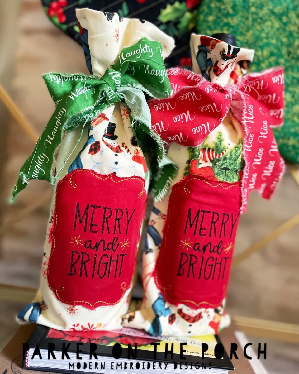 Digital Download- Home for the Holidays Collection- Merry and Bright Gift Bag set