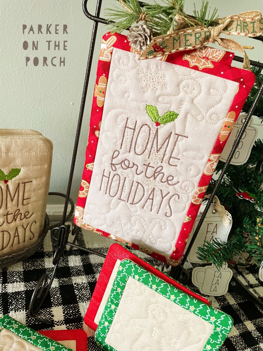 Digital Download - Home for the Holidays Collection- Mini Quilt ( Single Stand )