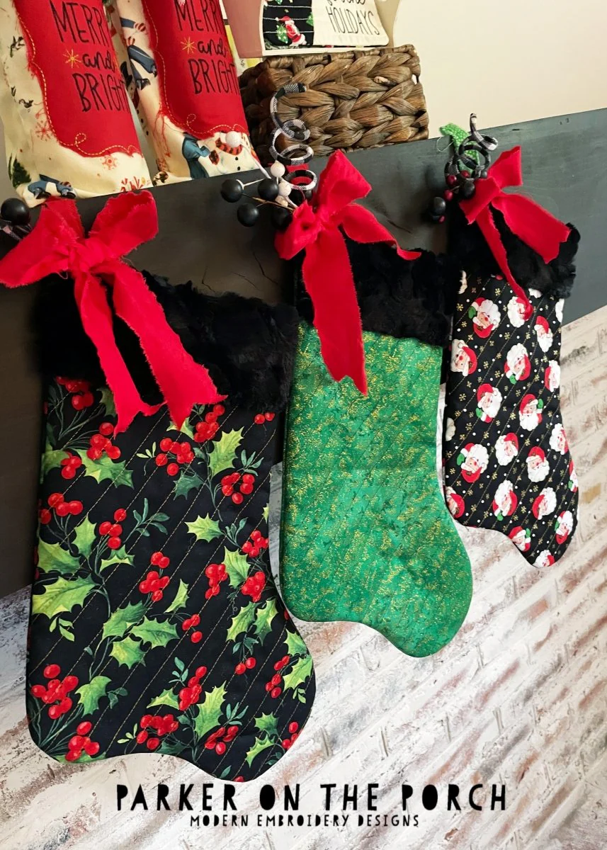 Digital Download- Home for the Holidays Collection- Quilted Stocking