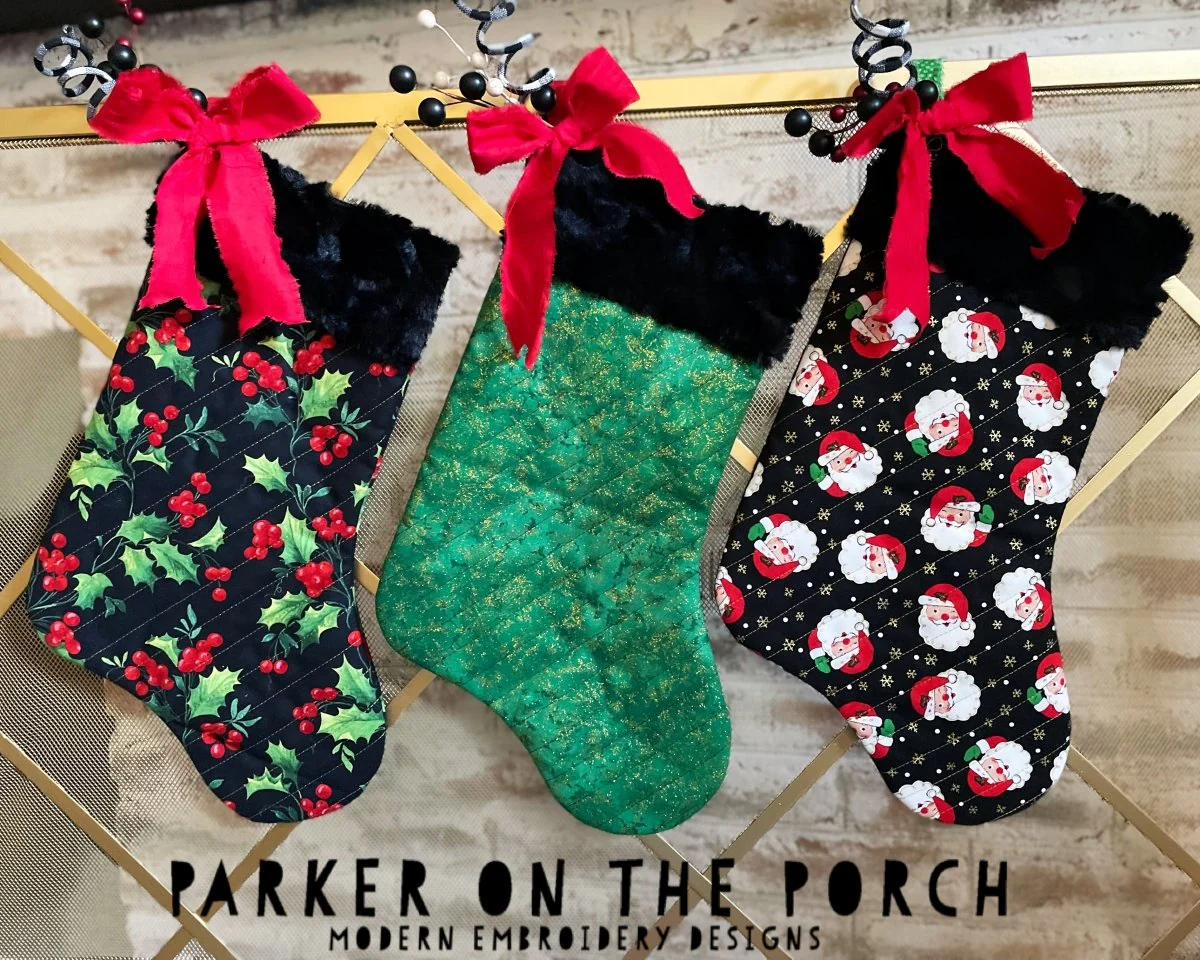 Digital Download- Home for the Holidays Collection- Quilted Stocking - Image 2