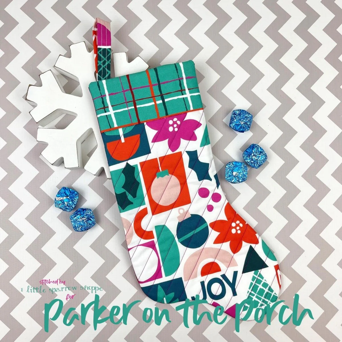Digital Download- Home for the Holidays Collection- Quilted Stocking - Image 5