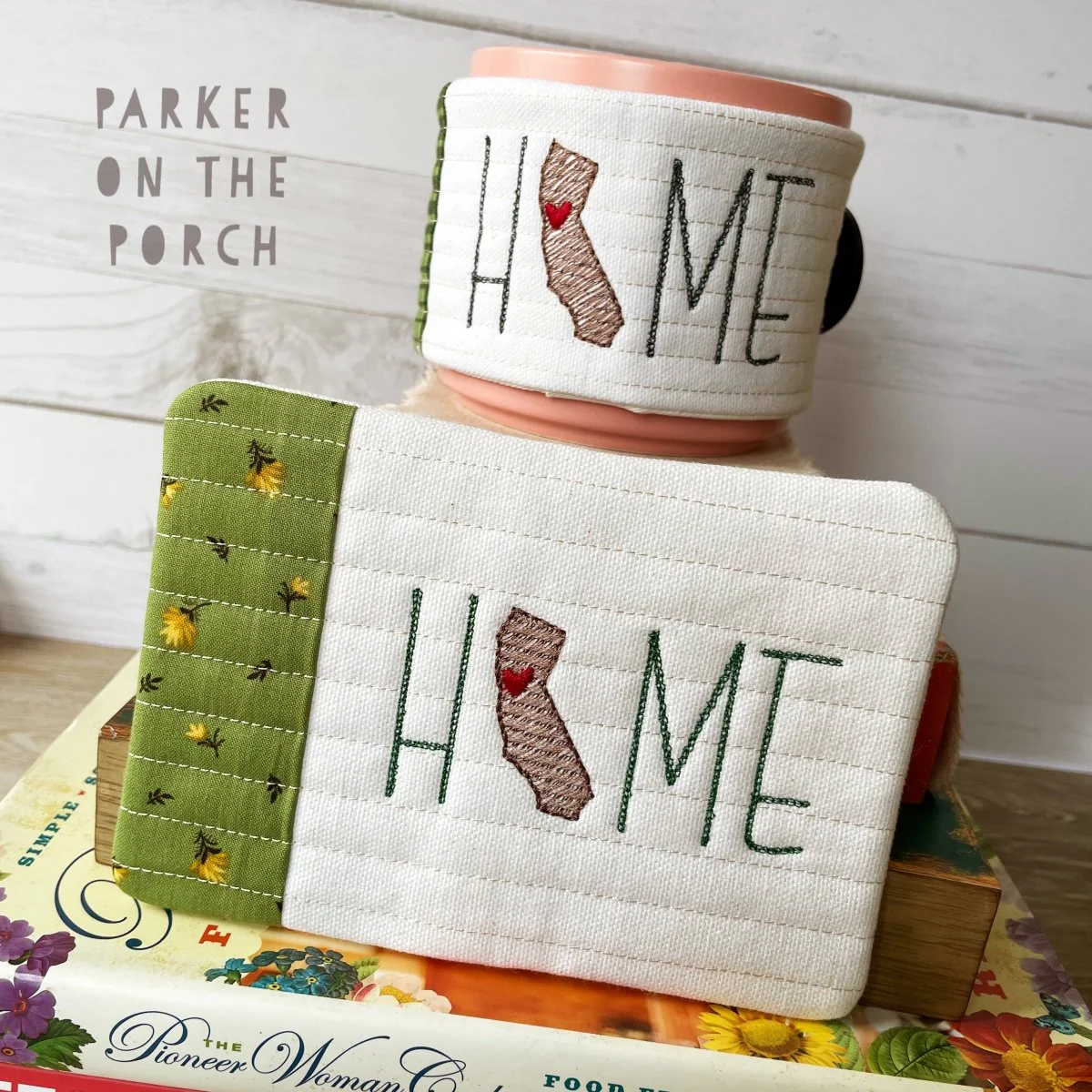 Digital Download - Home State - Mug Rug and Mug Wrap Bundle- California