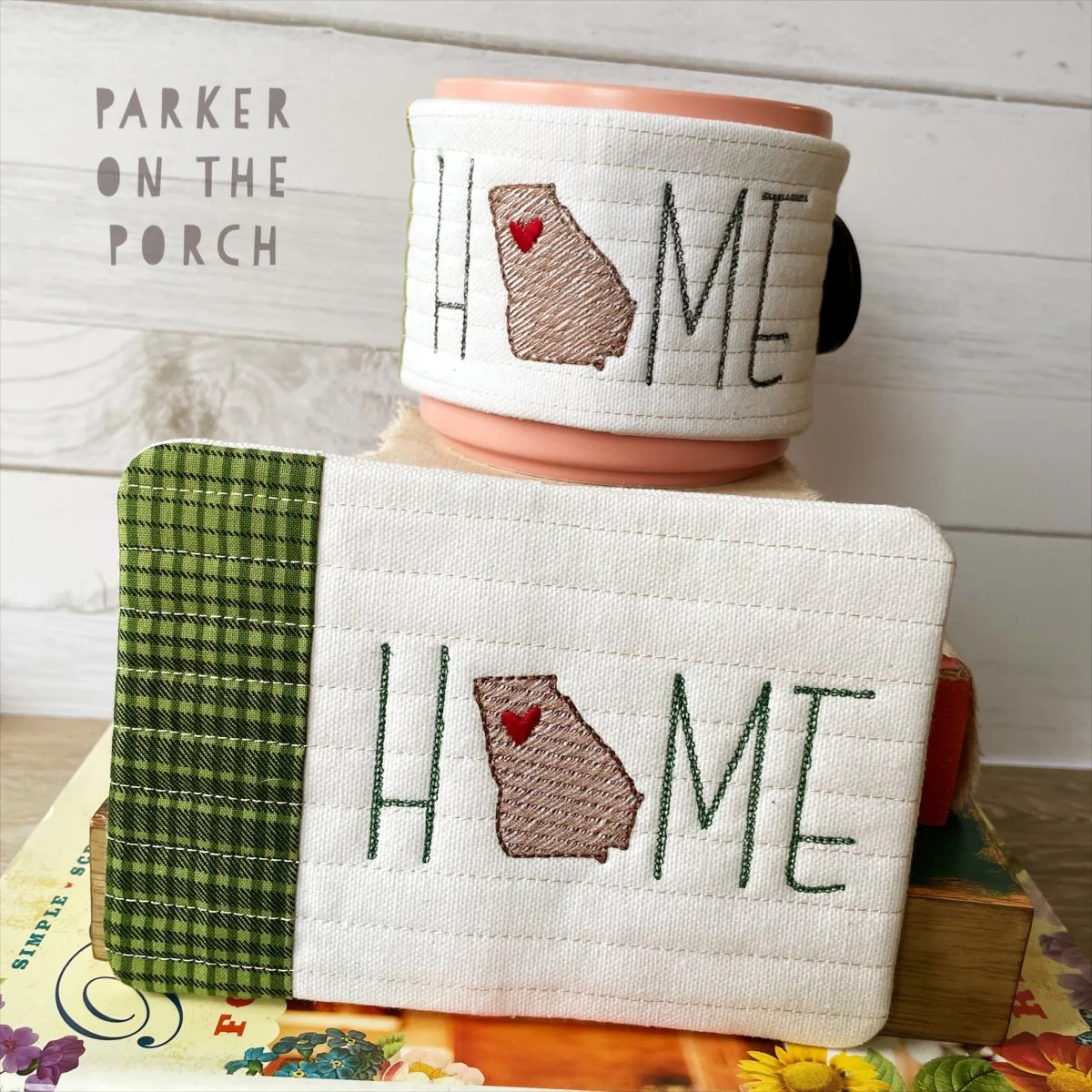 Digital Download - Home State - Mug Rug and Mug Wrap Bundle- Georgia