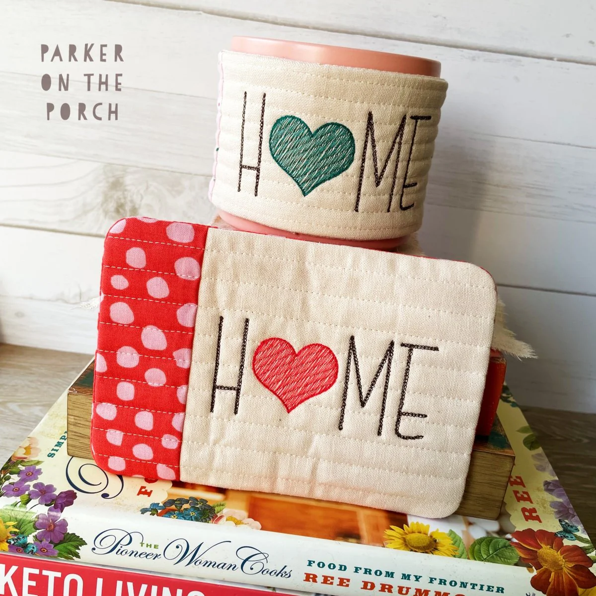 Digital Download - Home State - Mug Rug and Mug Wrap Bundle- Heart