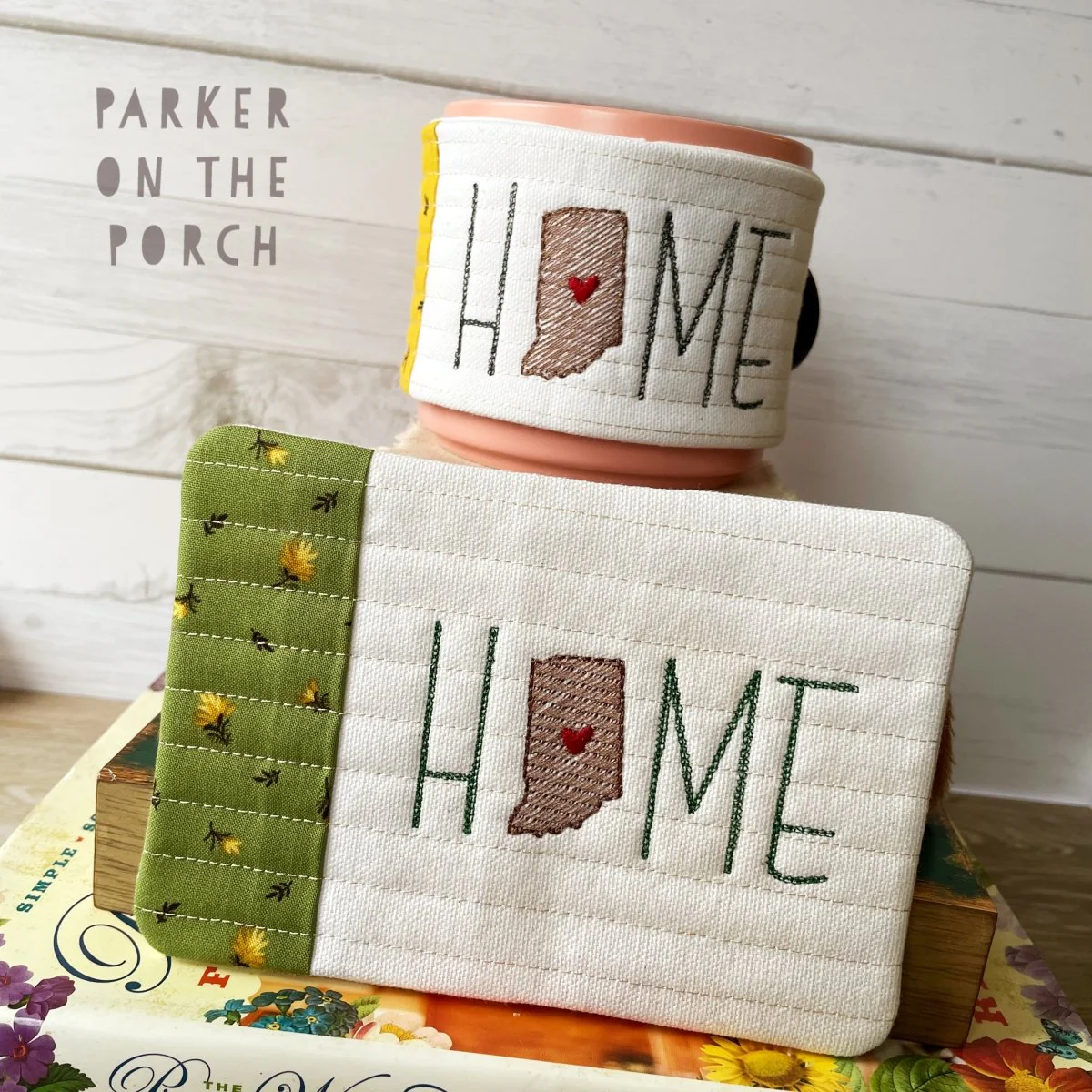 Digital Download - Home State - Mug Rug and Mug Wrap Bundle- Indiana