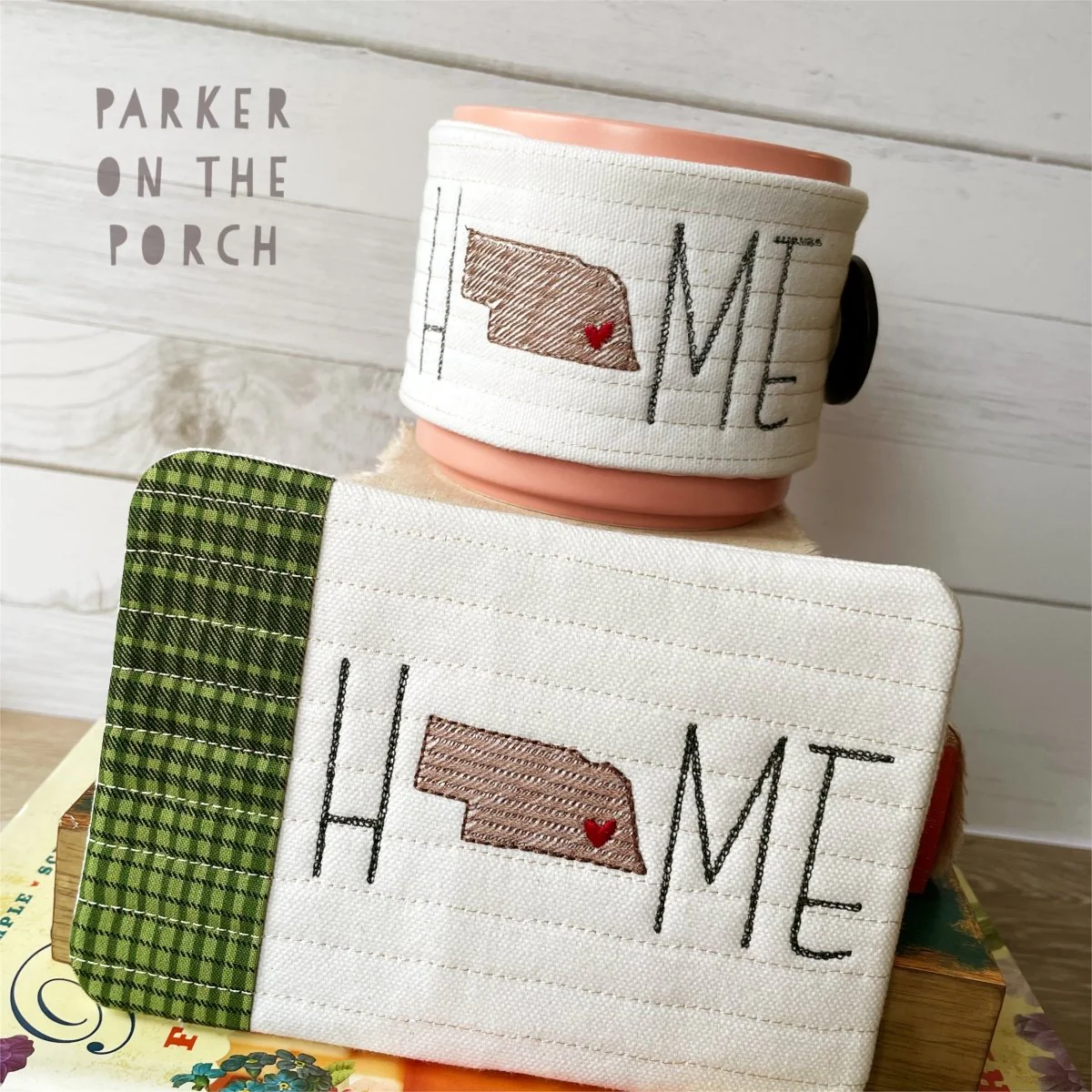 Digital Download - Home State - Mug Rug and Mug Wrap Bundle- Nebraska