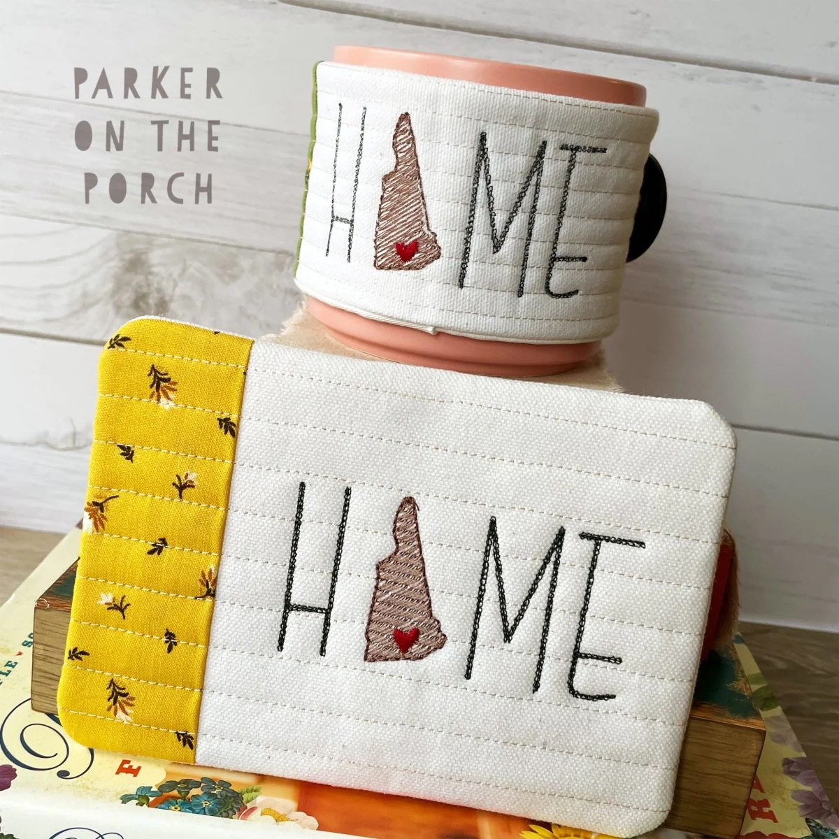 Digital Download - Home State - Mug Rug and Mug Wrap Bundle- New Hampshire