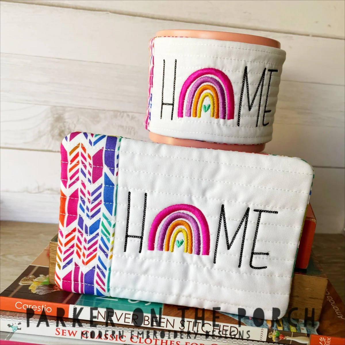 Digital Download - Home State- Mug Rug and Mug Wrap Bundle- Rainbow