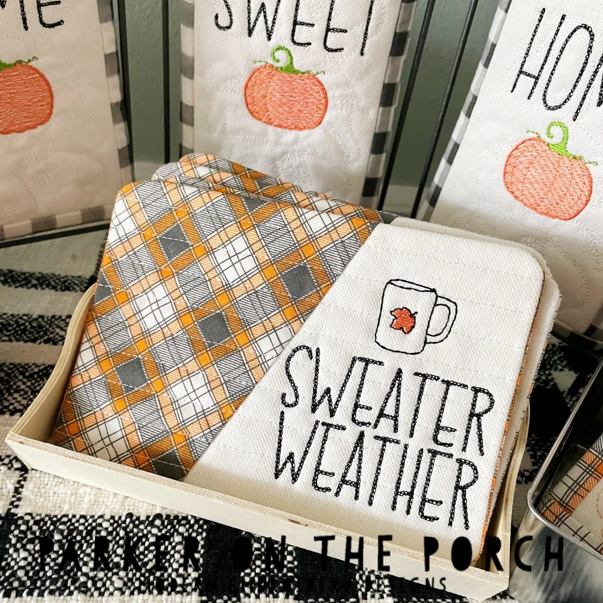 Digital Download - Home Sweet Home Collection- Mug Rug - Sweater Weather