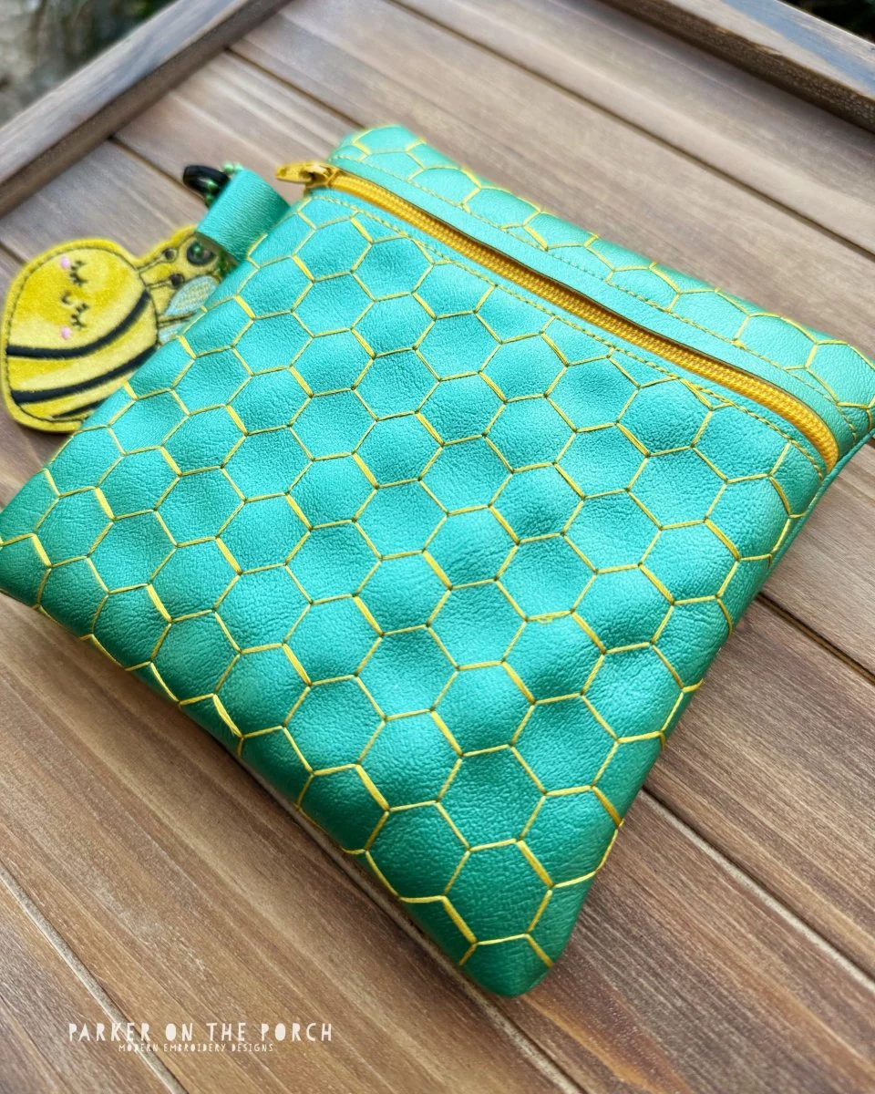 Digital Download - Let's Get Buzzed Collection- Honeycomb Zipper Bag - Image 2