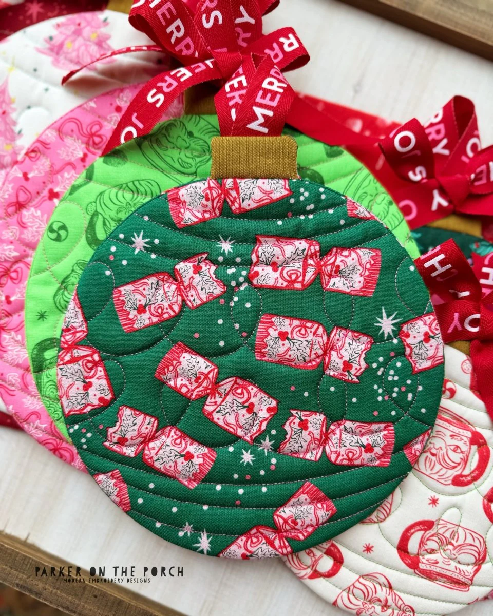 Digital Download - Hot Pad- Christmas Ornamnet Bulb