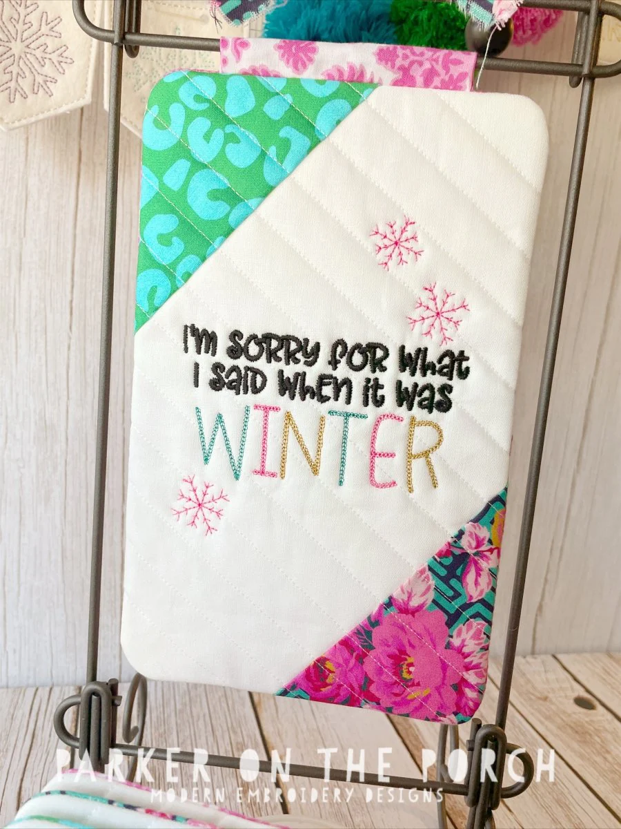 Digital Download - I Hate Winter Collection- Mini Quilt ( Single Stand )