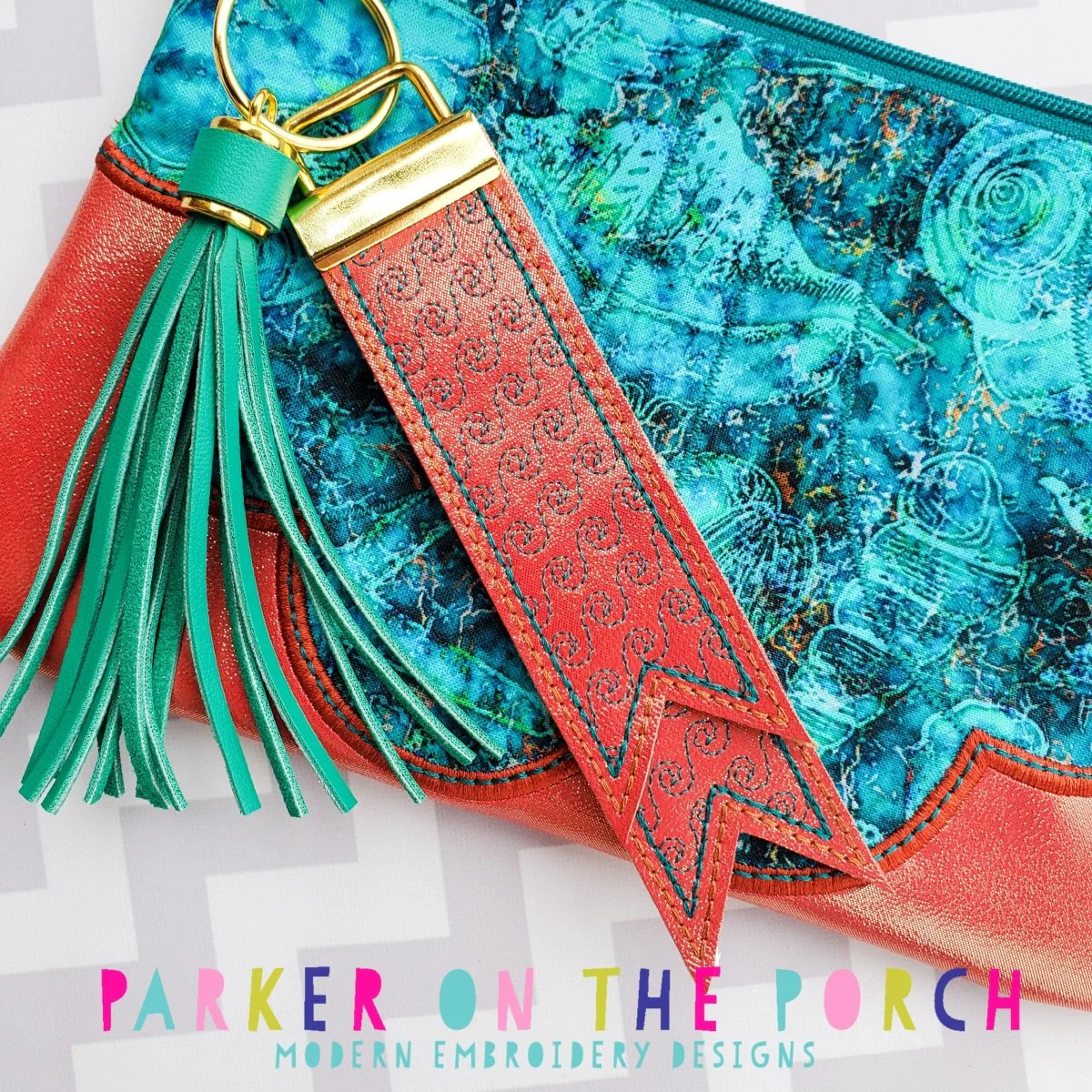 Digital Download- Keyfob Flag Fobs - Waves - Image 2