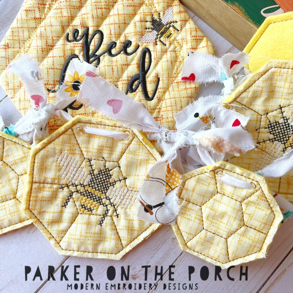 Digital Download- Let's Get Buzzed Collection-  Bee Bunting Banner - Image 2