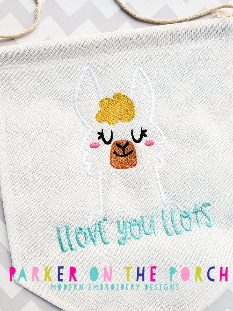Digital Download- Drama Llama Collection-  Llove you Llots - Embroidery Fill