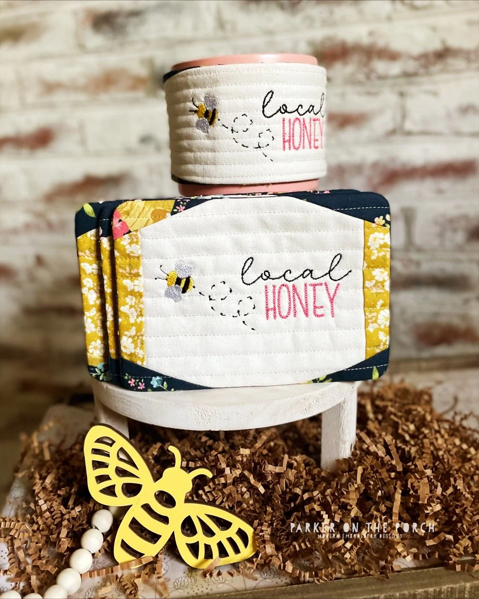 Digital Download - Local Honey - Mug Rug and Mug Wrap Bundle- FPP