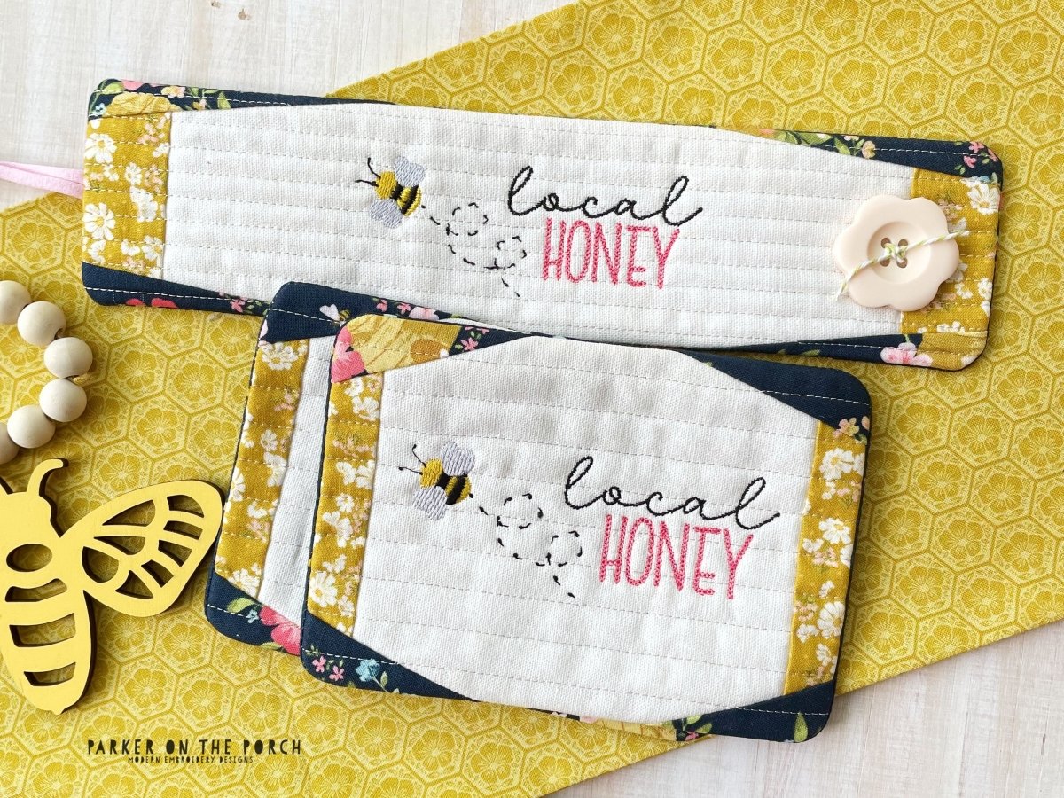 Digital Download - Local Honey - Mug Rug and Mug Wrap Bundle- FPP - Image 2