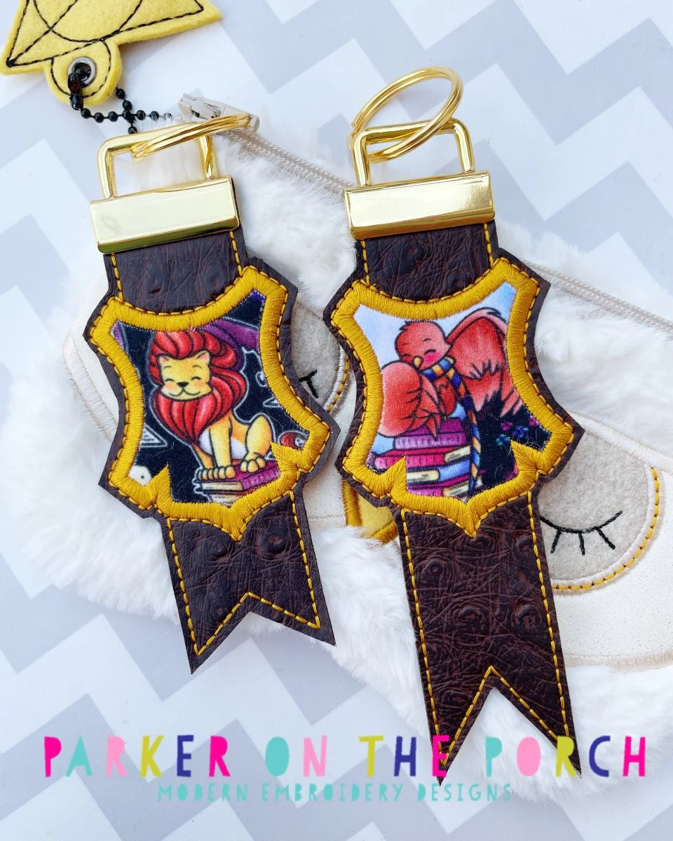 Digital Download- Monogram Flag Fob Keyfob- Crest