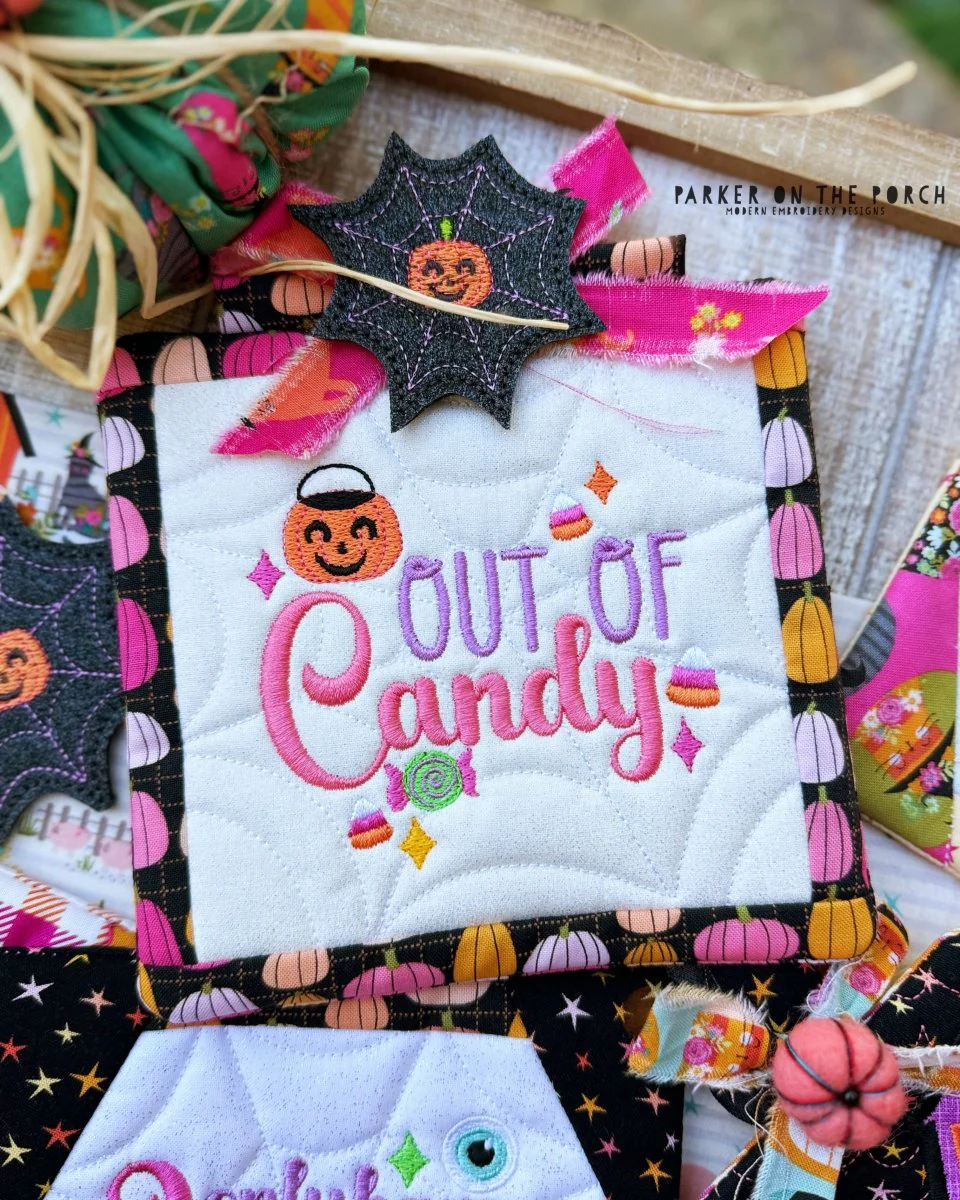 Digital Download - Out of Candy Mini Quilt ( SQUARE Single Stand )