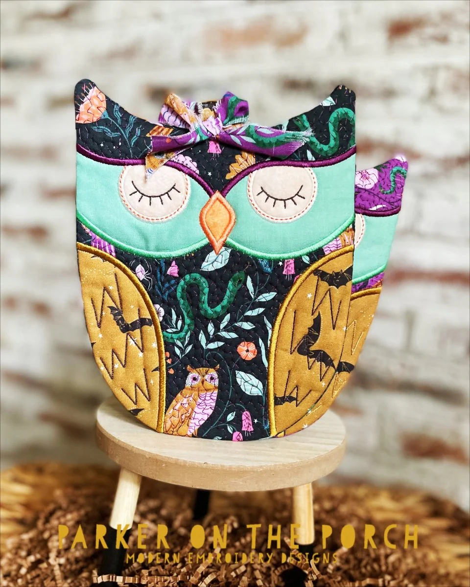 Digital Download -Give Thanks Collection- Owl Mug Rug and Hot Pad Set
