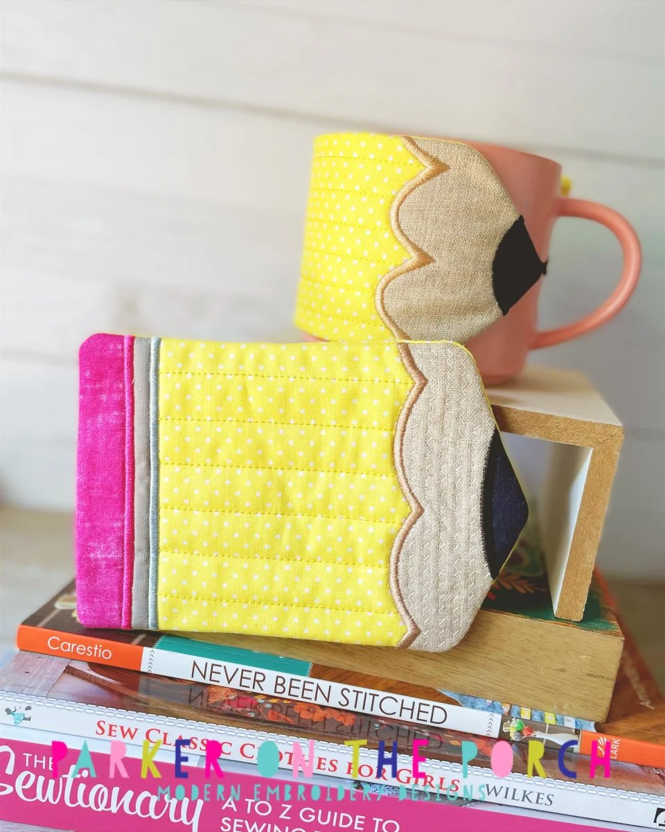 Digital Download - Pencil Mug Wrap and Mug Rug - Image 2